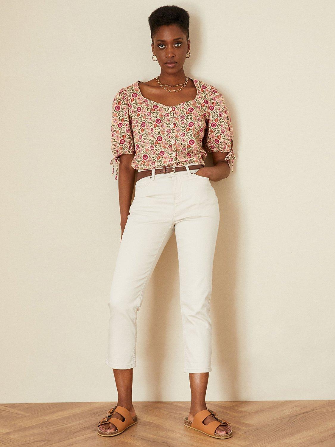 Monsoon Safaia 7/8 Jeans, Stone