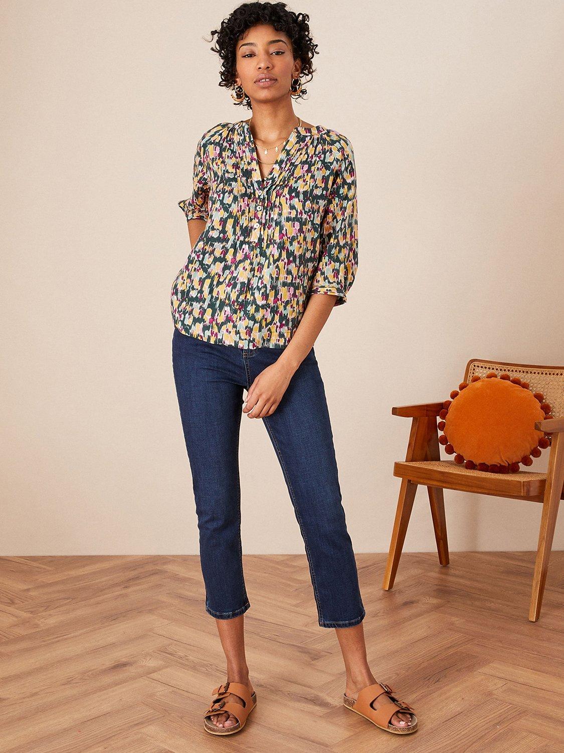 Monsoon Safaia 7/8 Jeans, Indigo