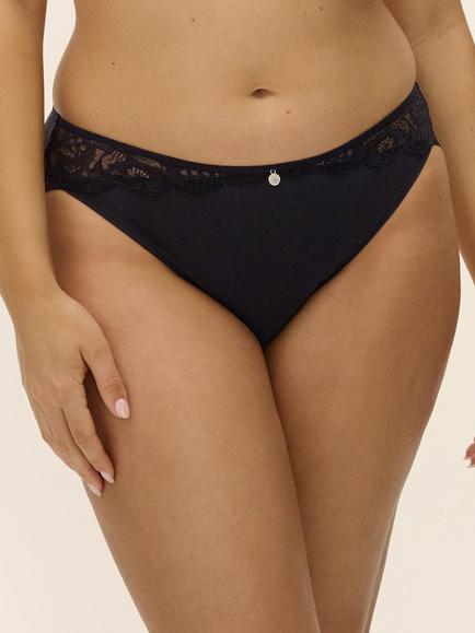 Fantasie Reflect Lace Detail Bikini Knickers, Black