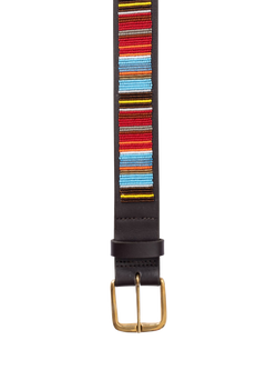 KOY Beaded Leather Belt, Multi - view 2, Multi