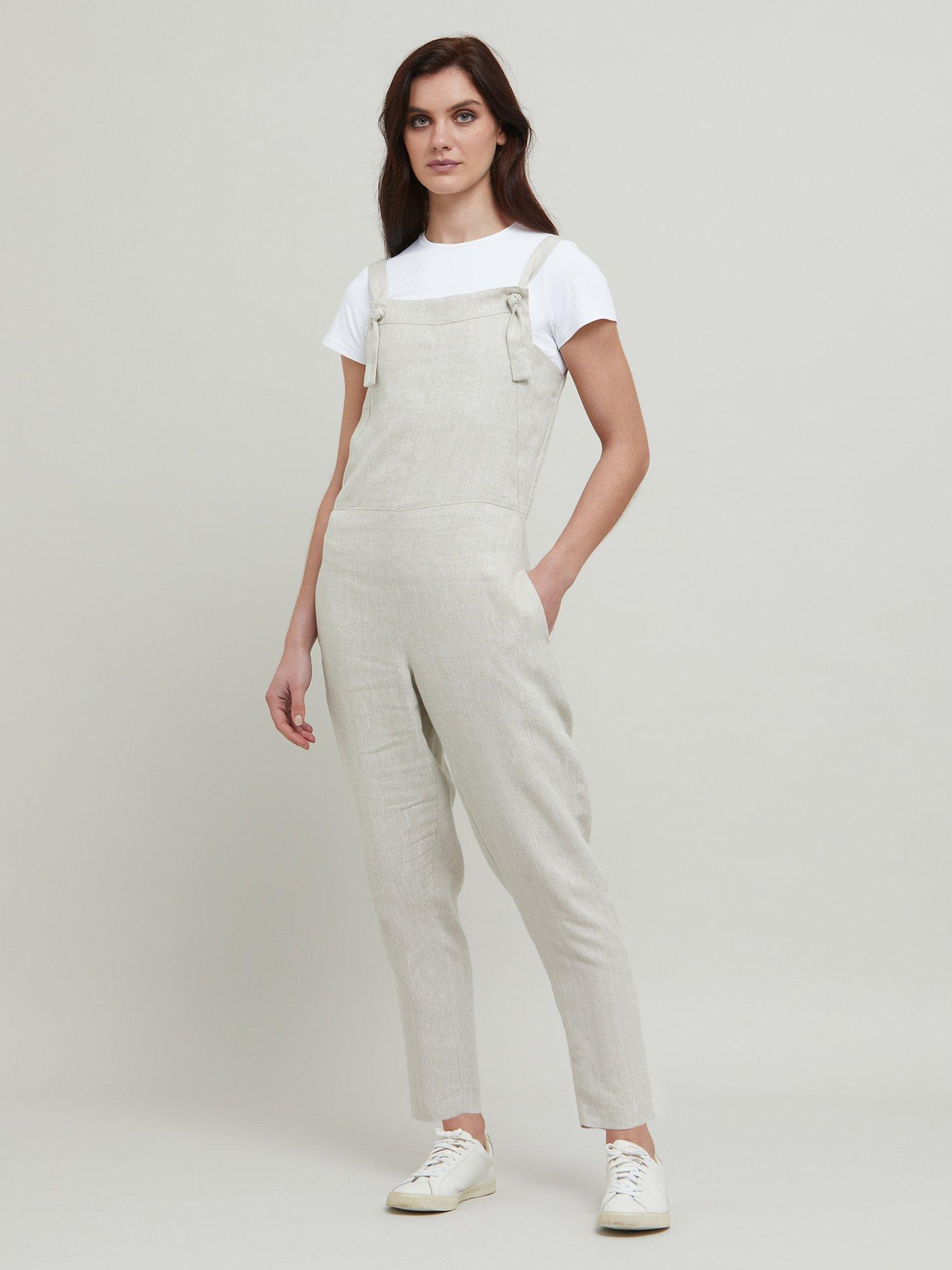 Helen McAlinden Linen Jumpsuit Oatmeal