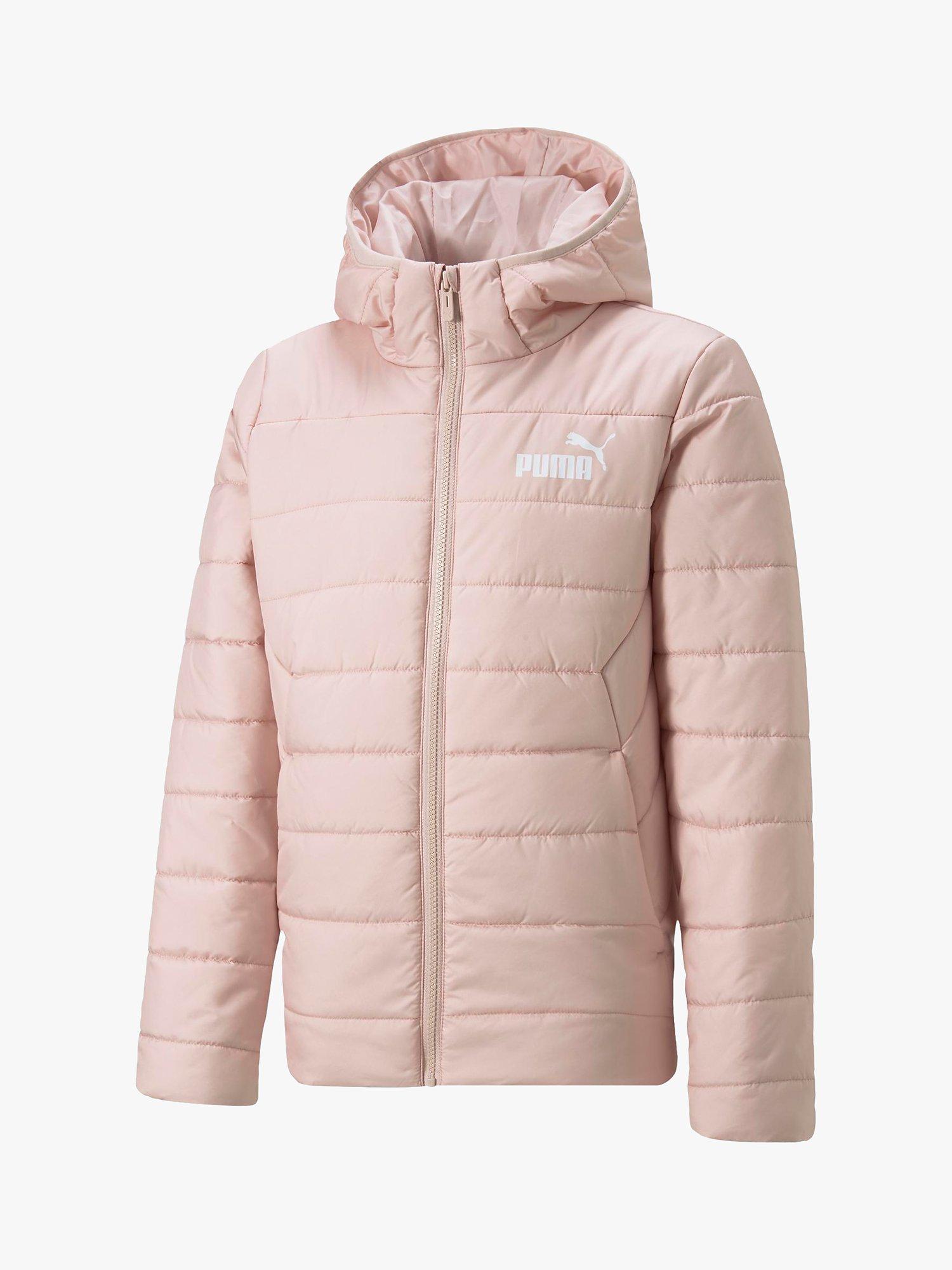 PUMA Kids' Padded Logo Water Repellent Jacket, Pink