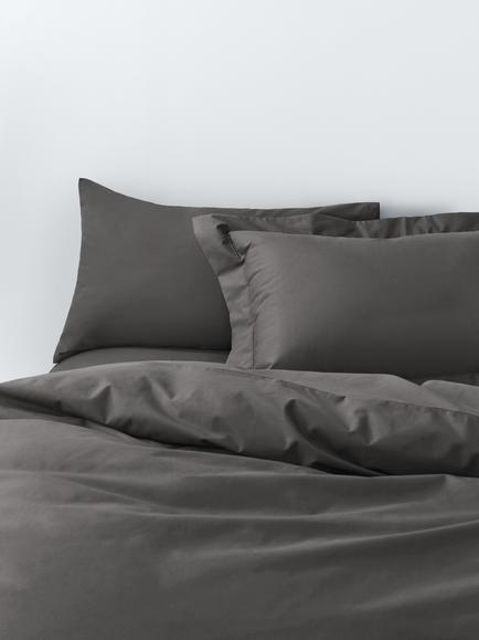 John Lewis Crisp & Fresh Egyptian Cotton Percale 200 Thread Count Bedding, Charcoal