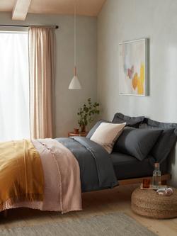 John Lewis Crisp & Fresh Egyptian Cotton Percale 200 Thread Count Bedding - view 2, Charcoal