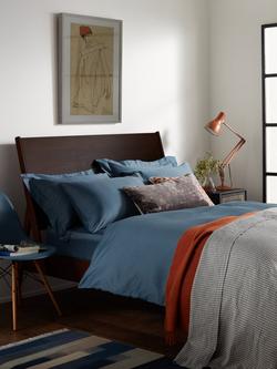 John Lewis Specialist Temperature Regulating Cotton 400 Thread Count Cotton Bedding - view 2, Loch Blue