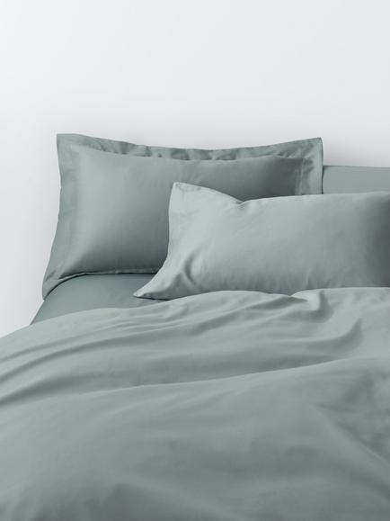 John Lewis Temperature Balance Cotton Sateen 400 Thread Count Bedding, Sage