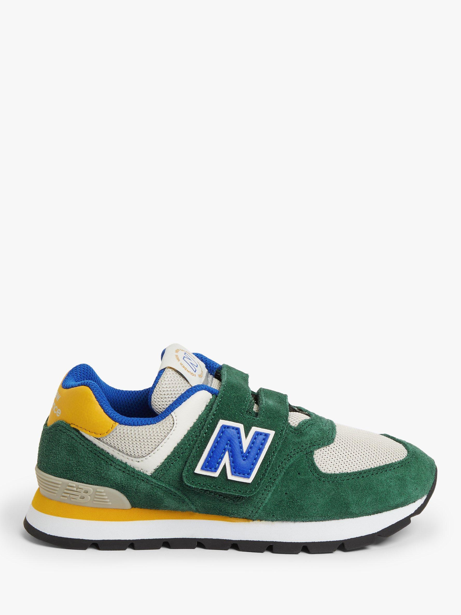 New Balance Kids' 574 Riptape Trainers, Nightwatch Green/Cobalt/Golden Hour