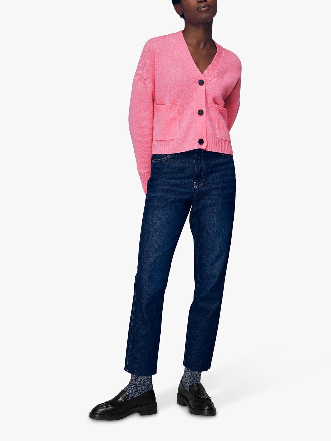Whistles Twin Pocket Wool Button Cardigan