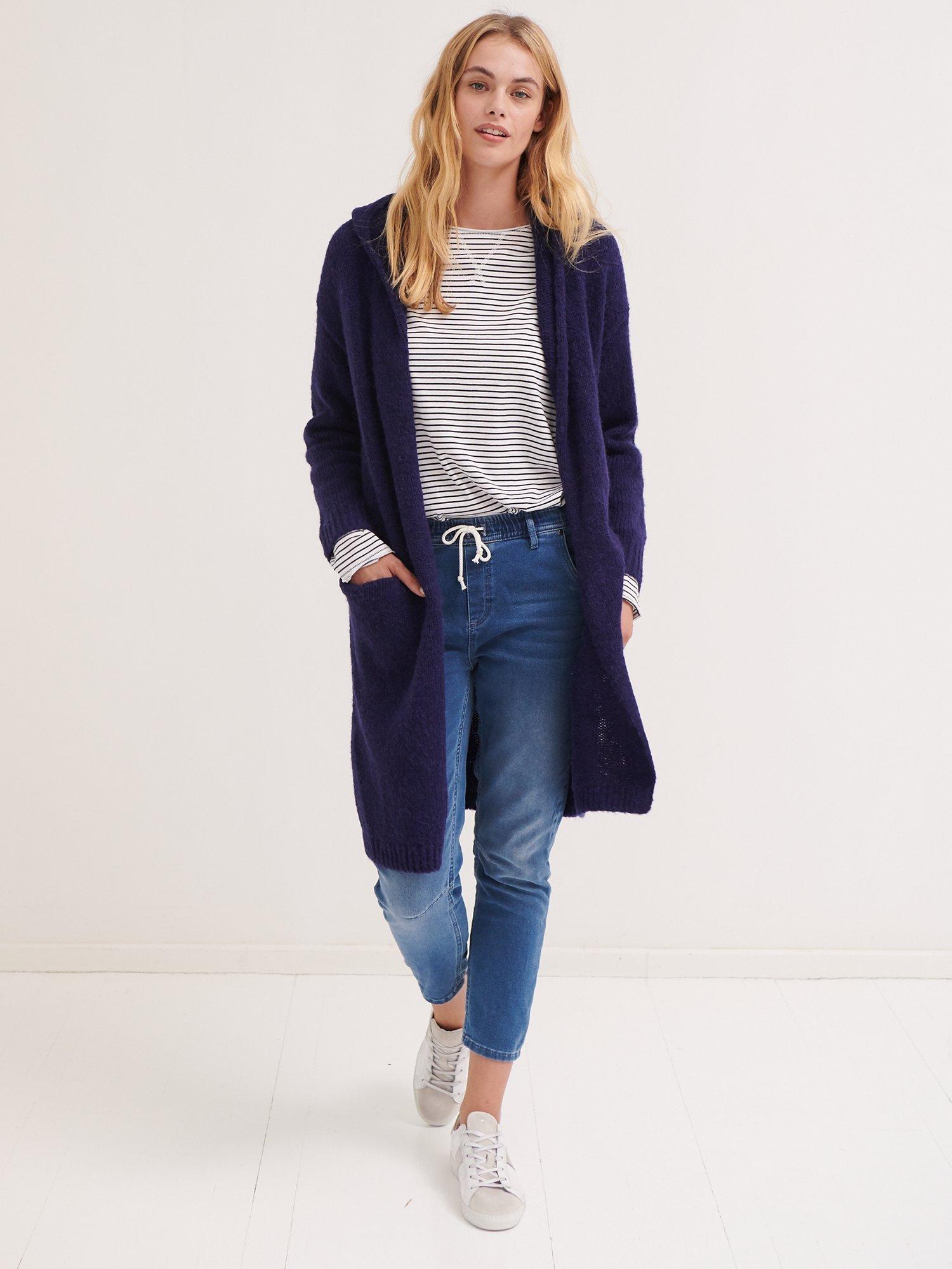 NRBY Caz Long Cardigan, Navy, One Size