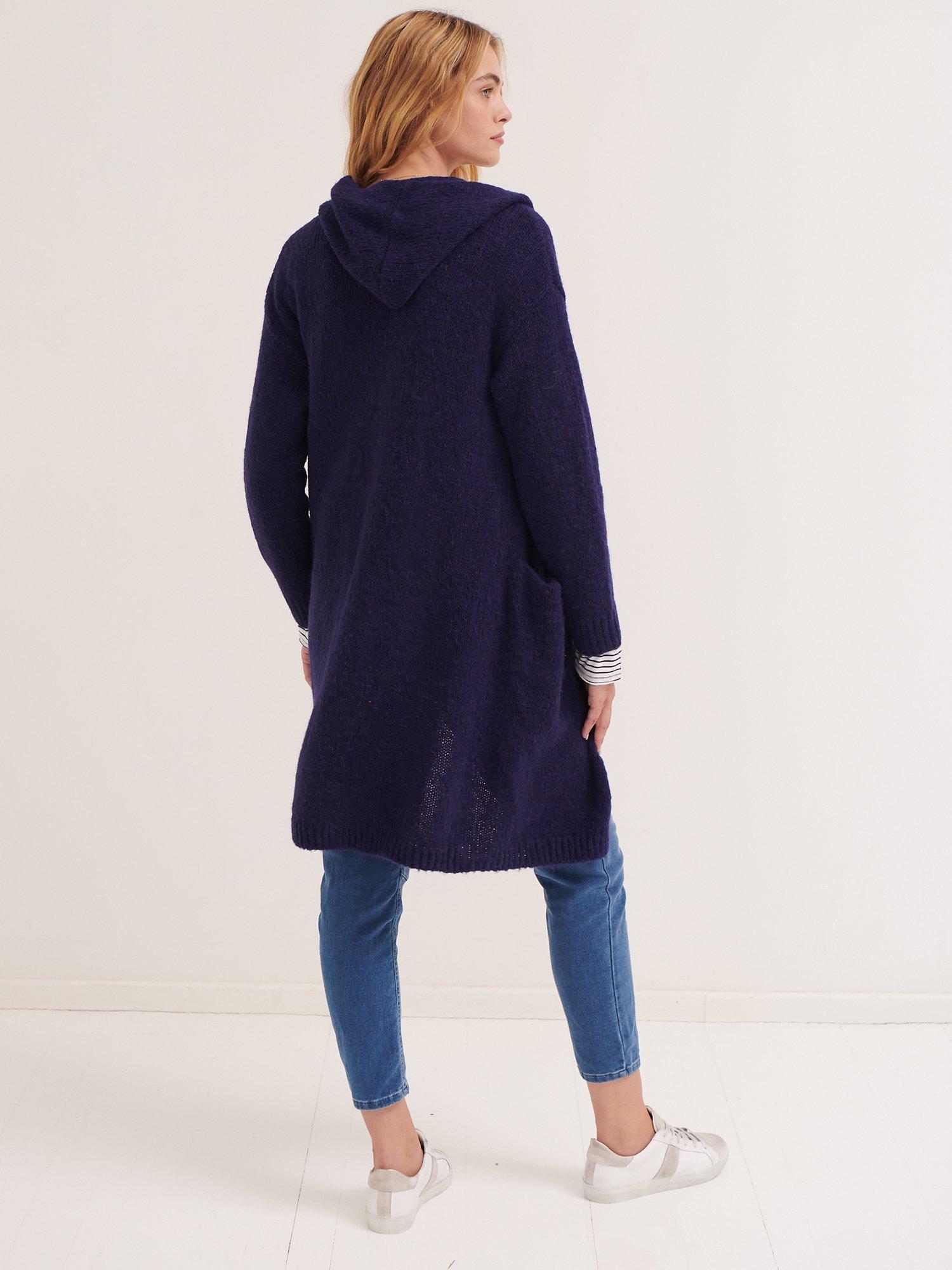 NRBY Caz Long Cardigan, Navy, One Size