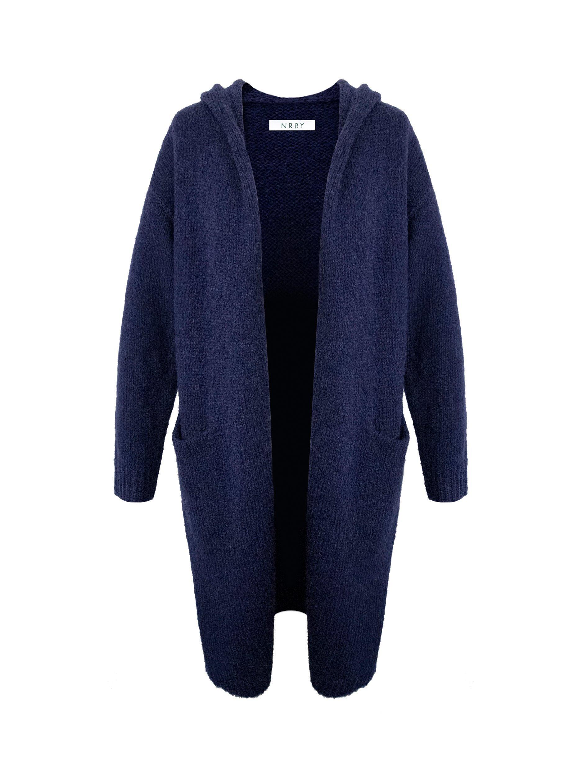 NRBY Caz Long Cardigan, Navy, One Size