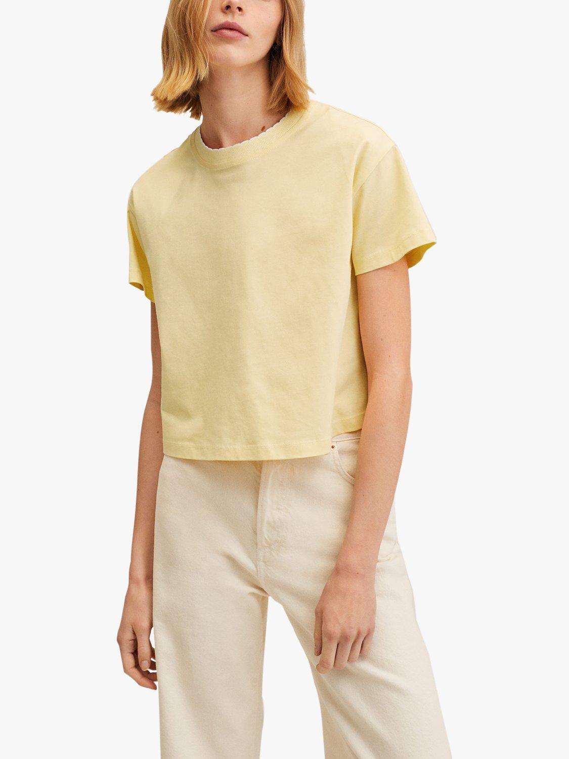 Mango Cotton Cropped T-Shirt