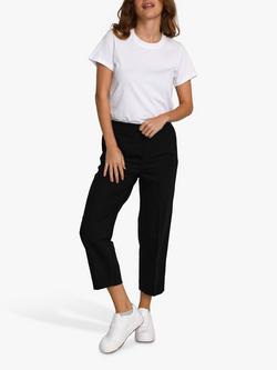 KAFFE Sakura Cropped Trousers, Deep Black