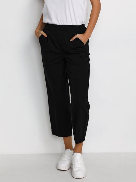 KAFFE Sakura Cropped Trousers, Black Deep