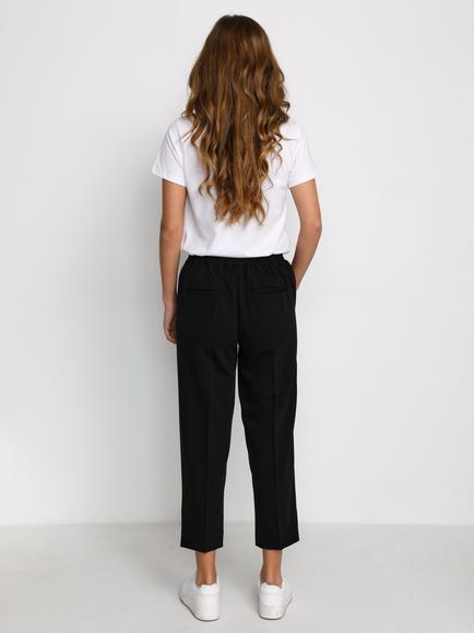 KAFFE Sakura Cropped Trousers - view 2, Black Deep