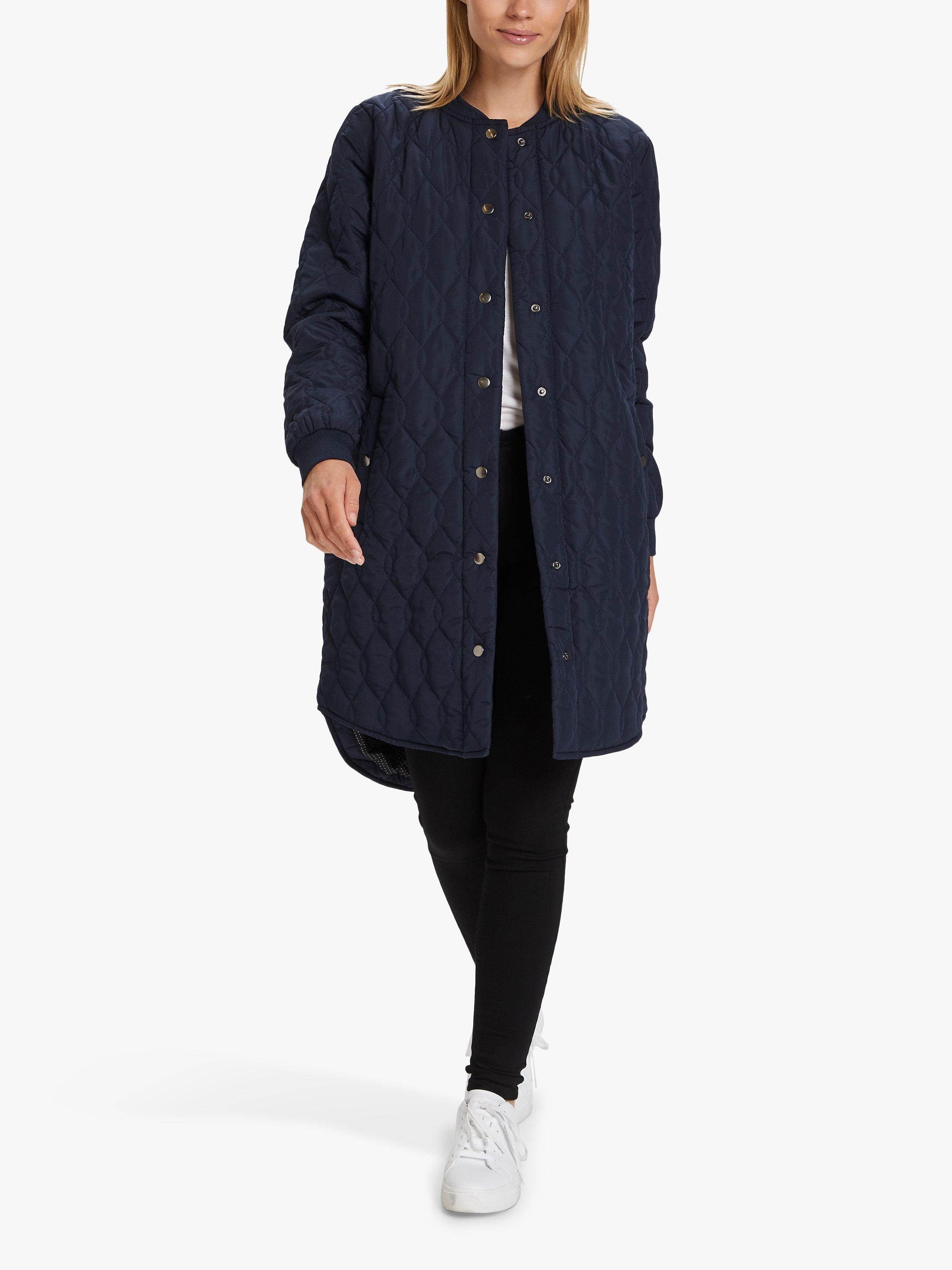 KAFFE Shally Quilted Coat, Midnight Marine, 8