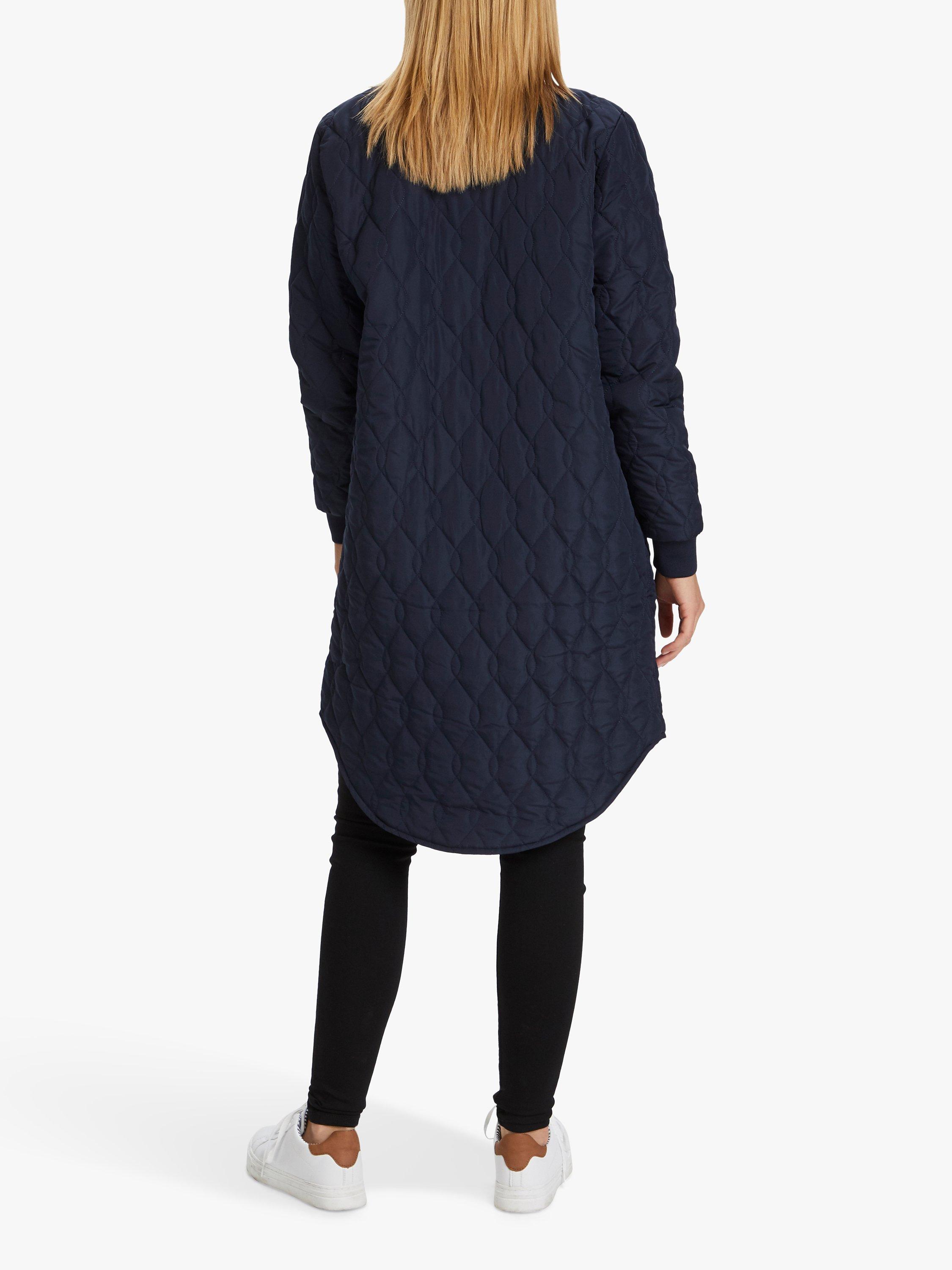 KAFFE Shally Quilted Coat, Midnight Marine, 8