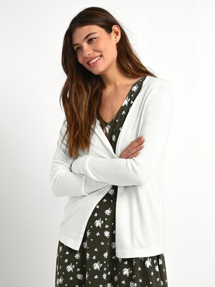KAFFE Fenia Astrid Cardigan, Chalk