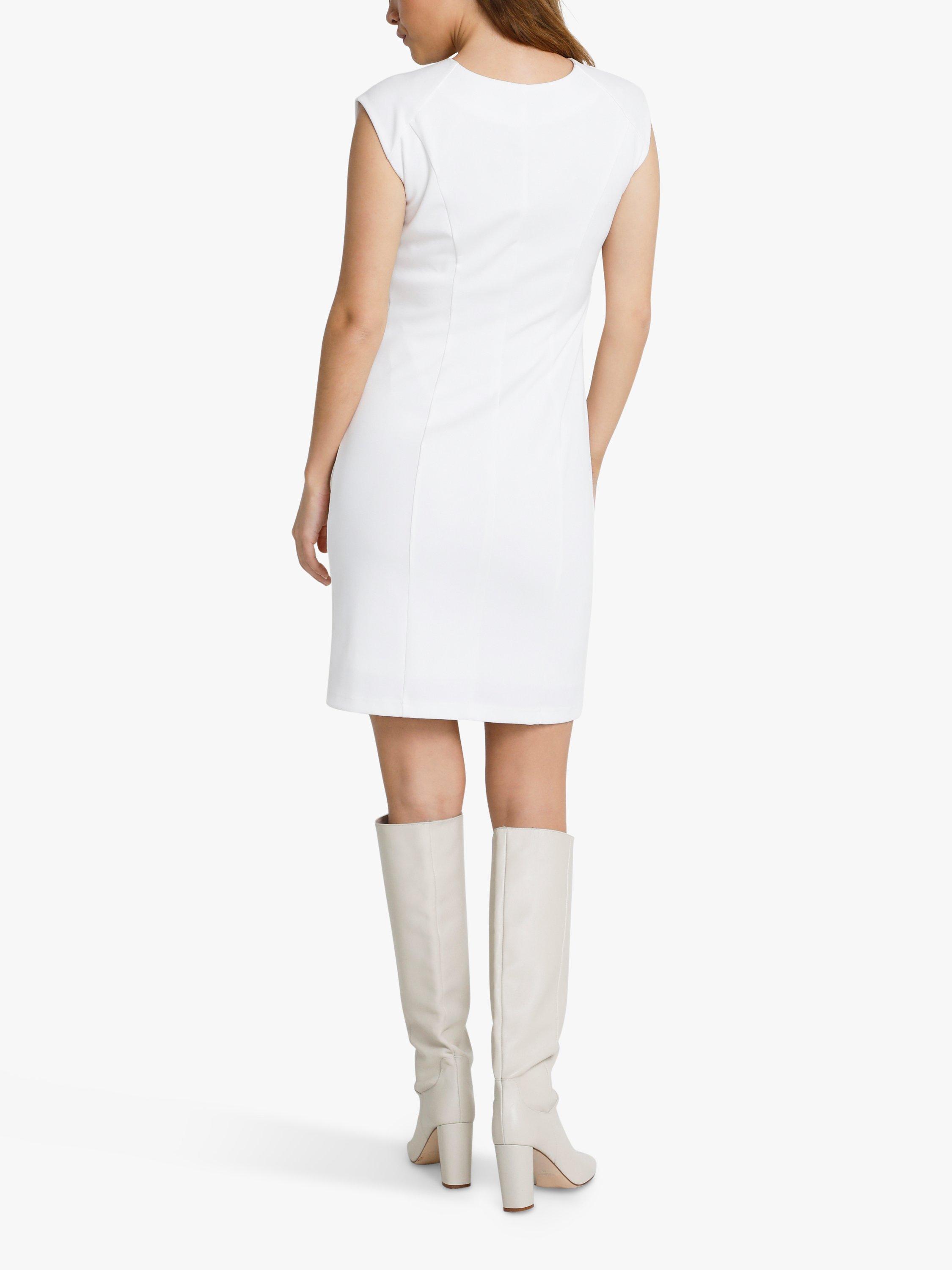 Product image 3 of 6, which shows KAFFE India Sleeveless V-Neck Cocktail Mini Dress, Chalk, XL