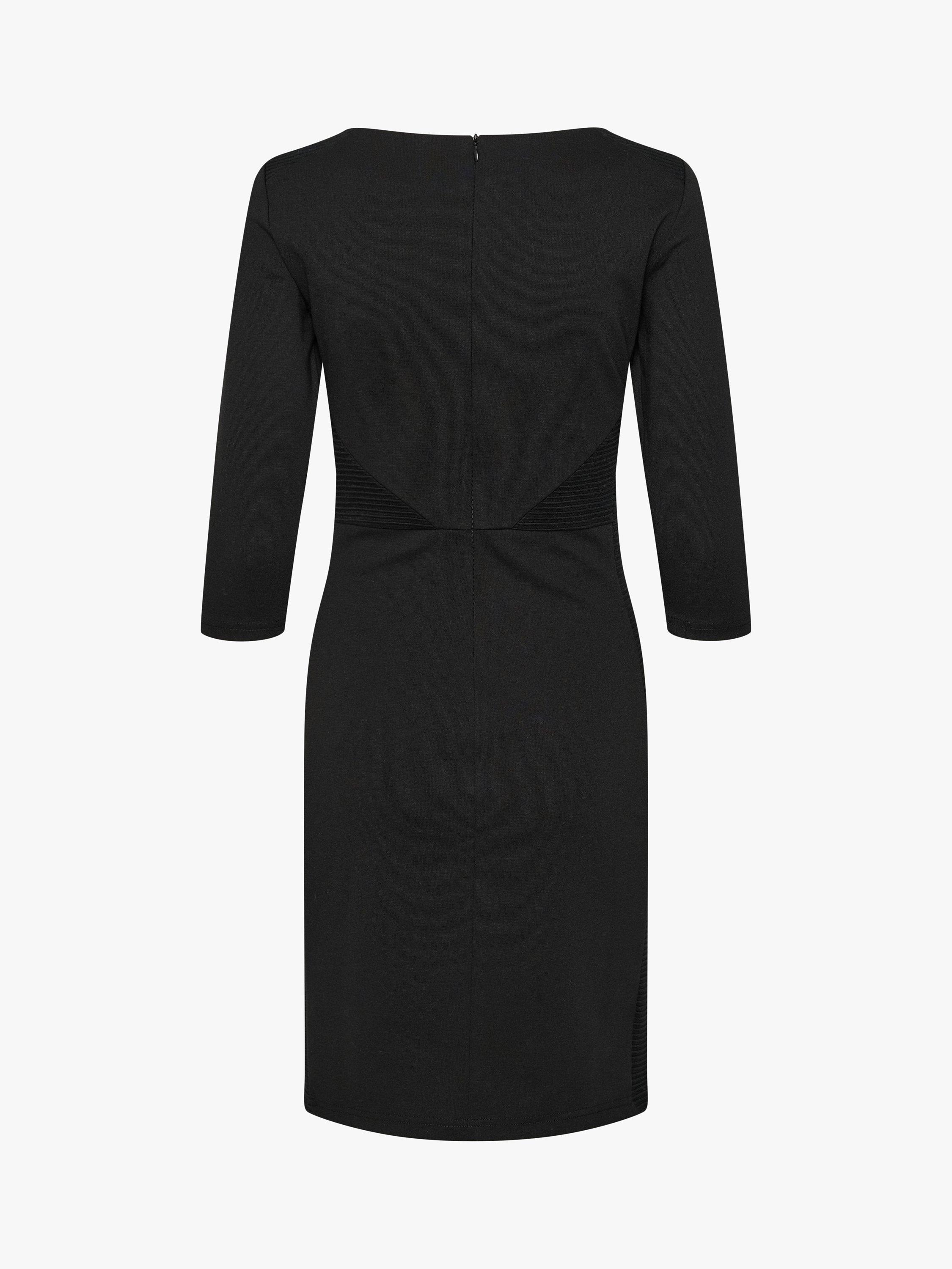 Product image 6 of 8, which shows KAFFE Sara 3/4 Sleeve Mini Dress, Deep Black, XS