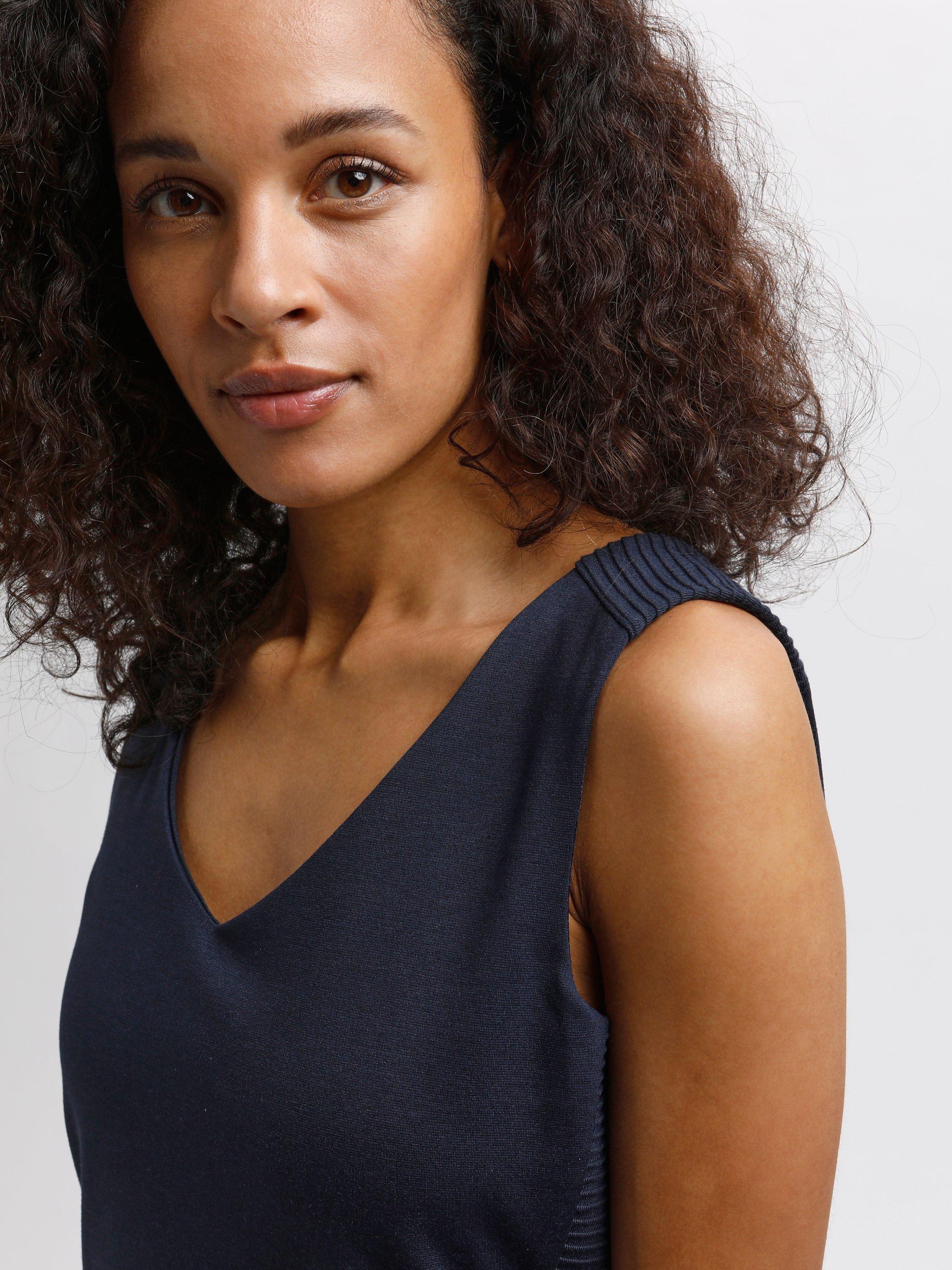 Product image 1 of 8, which shows KAFFE Sara Slim Fit Sleeveless Dress, Midnight Marine, XS