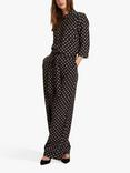 KAFFE Rutie Wide Leg Jumpsuit, Black