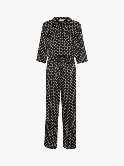KAFFE Rutie Wide Leg Jumpsuit, Black - view 2, Black