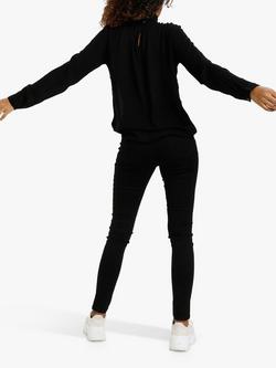 KAFFE Trine High Neck Blouse, Black - view 2, Black