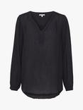 KAFFE Amber V Neck Blouse, Black