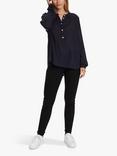 KAFFE Karla Amber Blouse, Midnight Marine