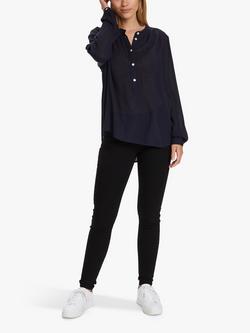 KAFFE Karla Amber Blouse, Midnight Marine