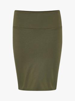 KAFFE Penny Jersey Pencil Skirt - view 2, Grape Leaf