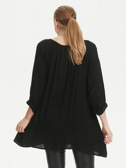 KAFFE Amber 3/4 Sleeve Tunic Top - view 2, Deep Black