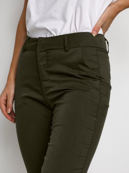 KAFFE Lea Chino Trousers - view 2, Grape Leaf