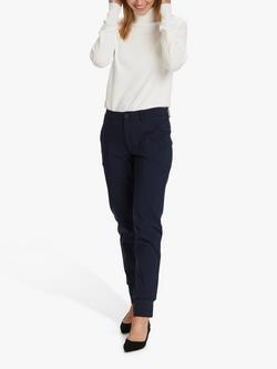 KAFFE Vera Slim Leg Trousers, Midnight Marine