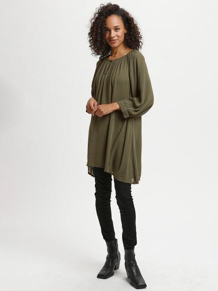 KAFFE Amber Regular Tunic Top, Grape Leaf