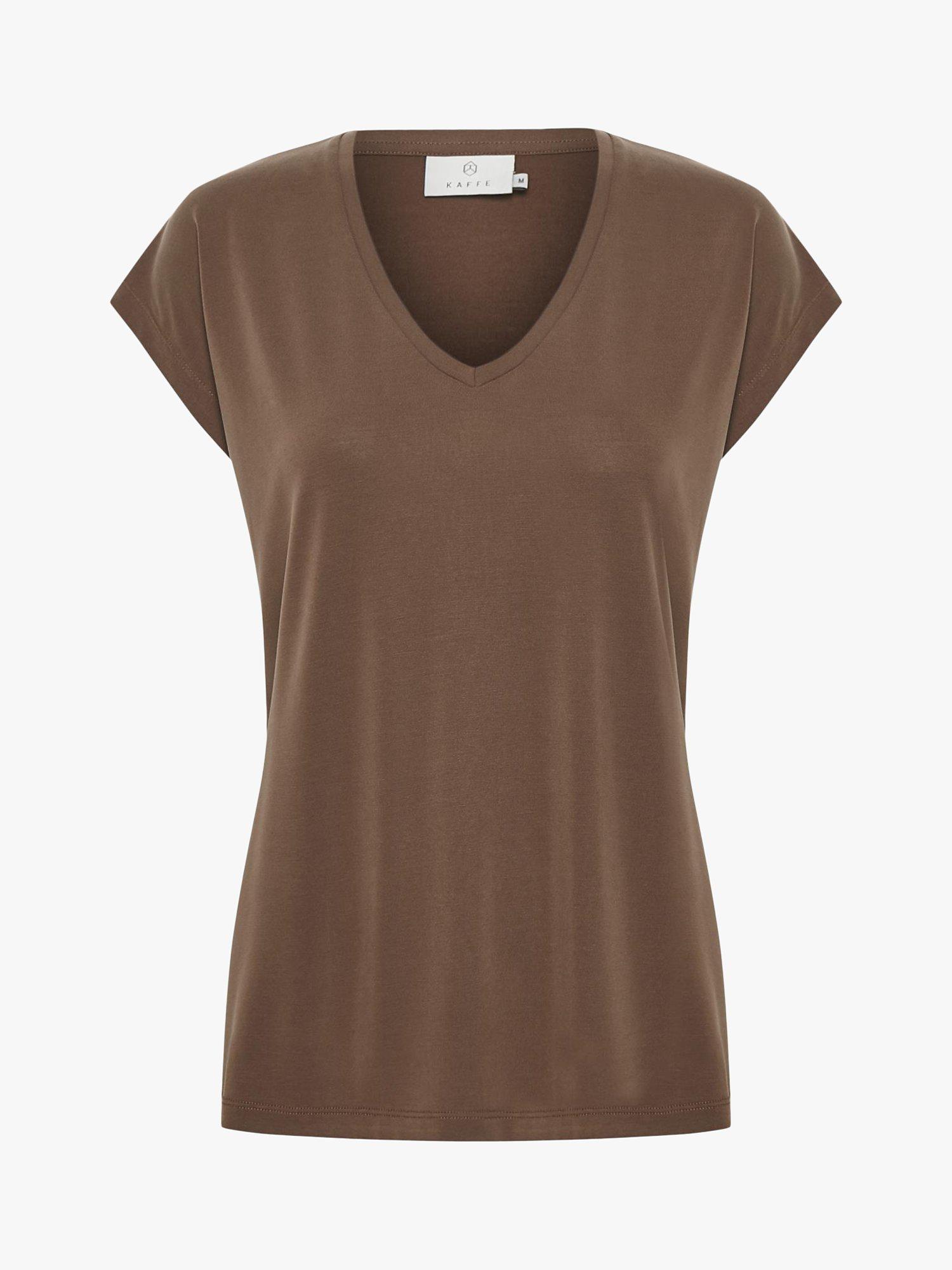 KAFFE Lise Relaxed Fit T-Shirt, Mustang, 8