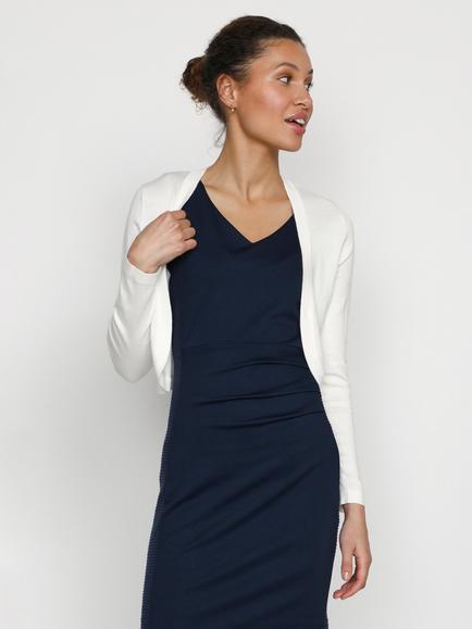 KAFFE Astrid Bolero Cardigan, Chalk