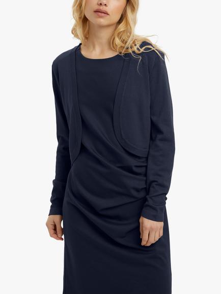 KAFFE Sandra Longline Pocket Cardigan, Midnight Marine, Midnight Marine