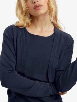 KAFFE Sandra Longline Pocket Cardigan, Midnight Marine - view 2, Midnight Marine