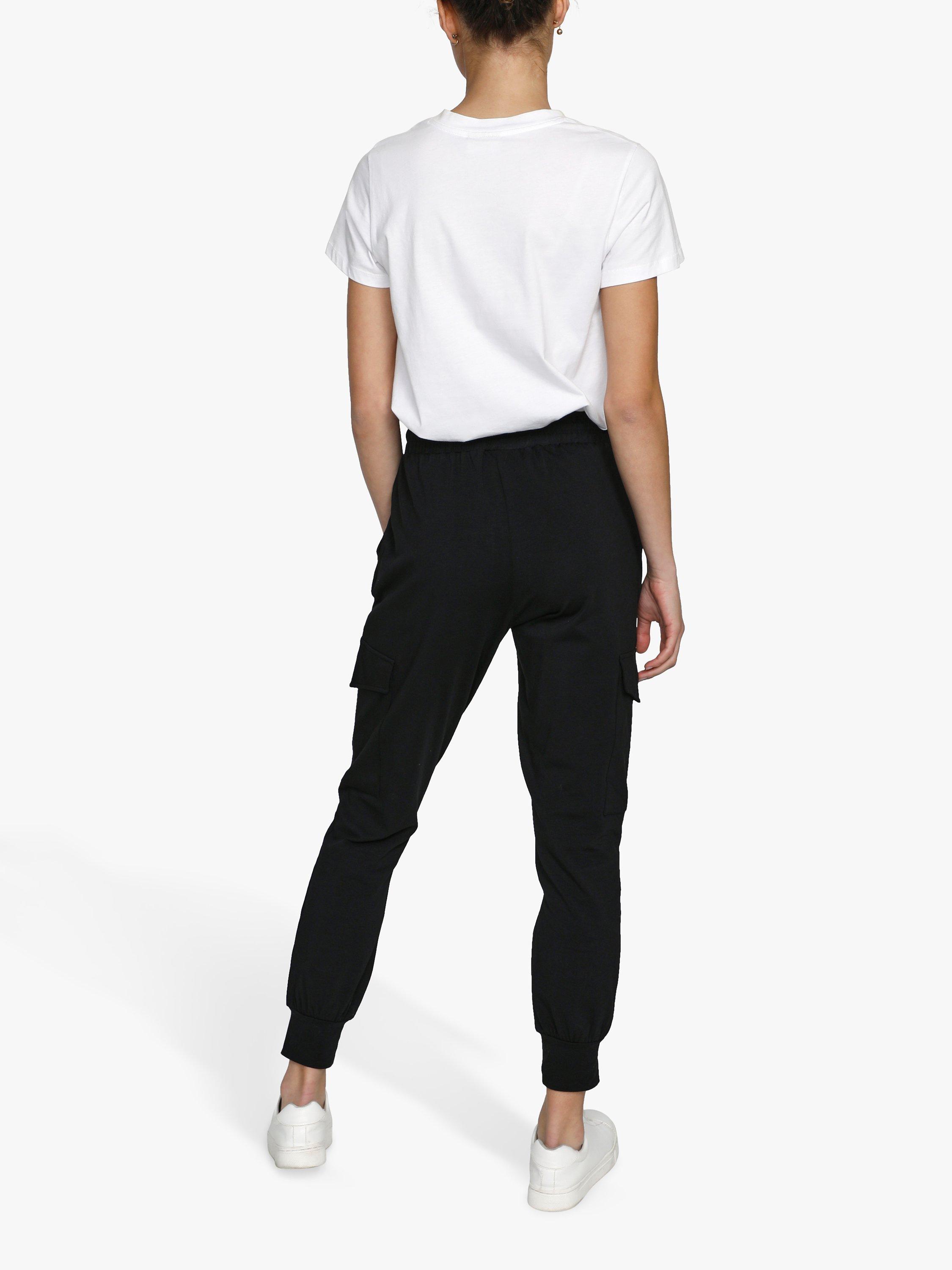 Product image 4 of 7, which shows KAFFE Siggi Linda Joggers, Black, 8
