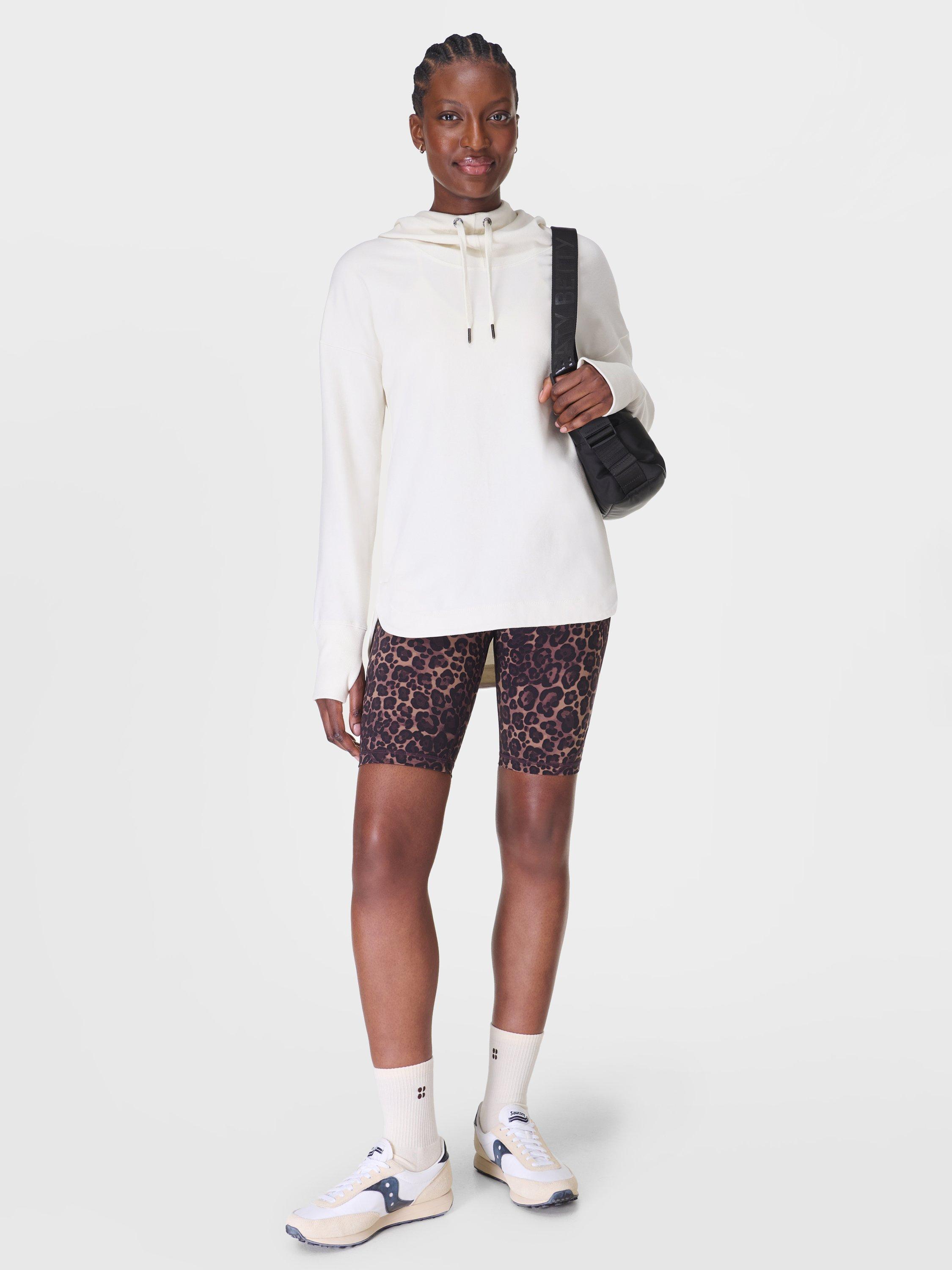 Product image 5 of 7, which shows Sweaty Betty Escape Italian Luxe Fleece Hoodie, Lily White, M