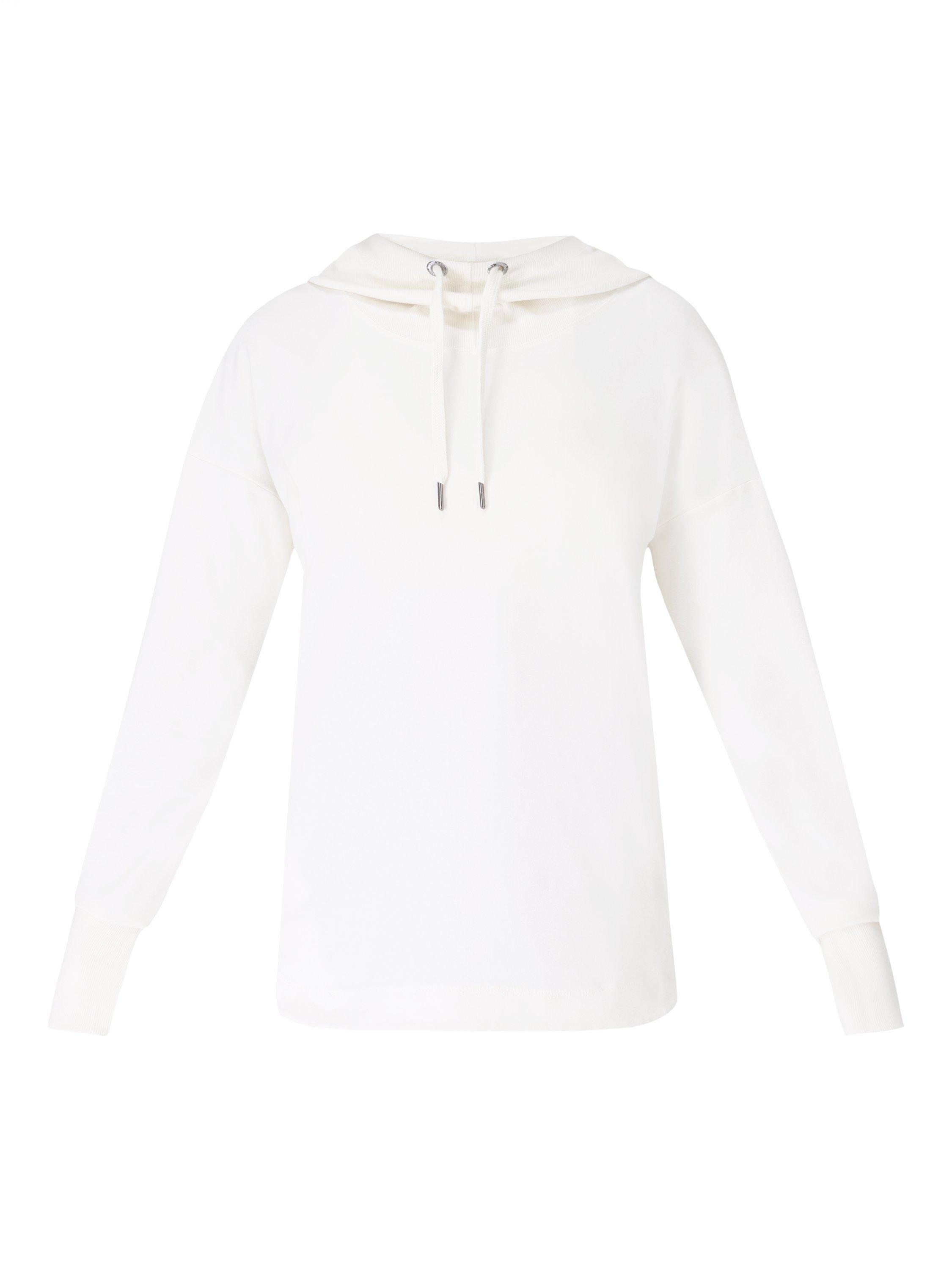 Product image 7 of 7, which shows Sweaty Betty Escape Italian Luxe Fleece Hoodie, Lily White, M