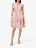 Phase Eight Illa Broderie Eyelet Dress, Pale Pink