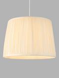 John Lewis Lymington Pleated Silk Tapered Lampshade, Ivory