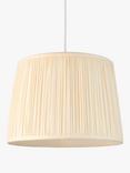 John Lewis Lymington Pleated Silk Tapered Lampshade, Ivory