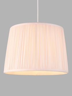 John Lewis Lymington Pleated Silk Tapered Lampshade, Ash Rose