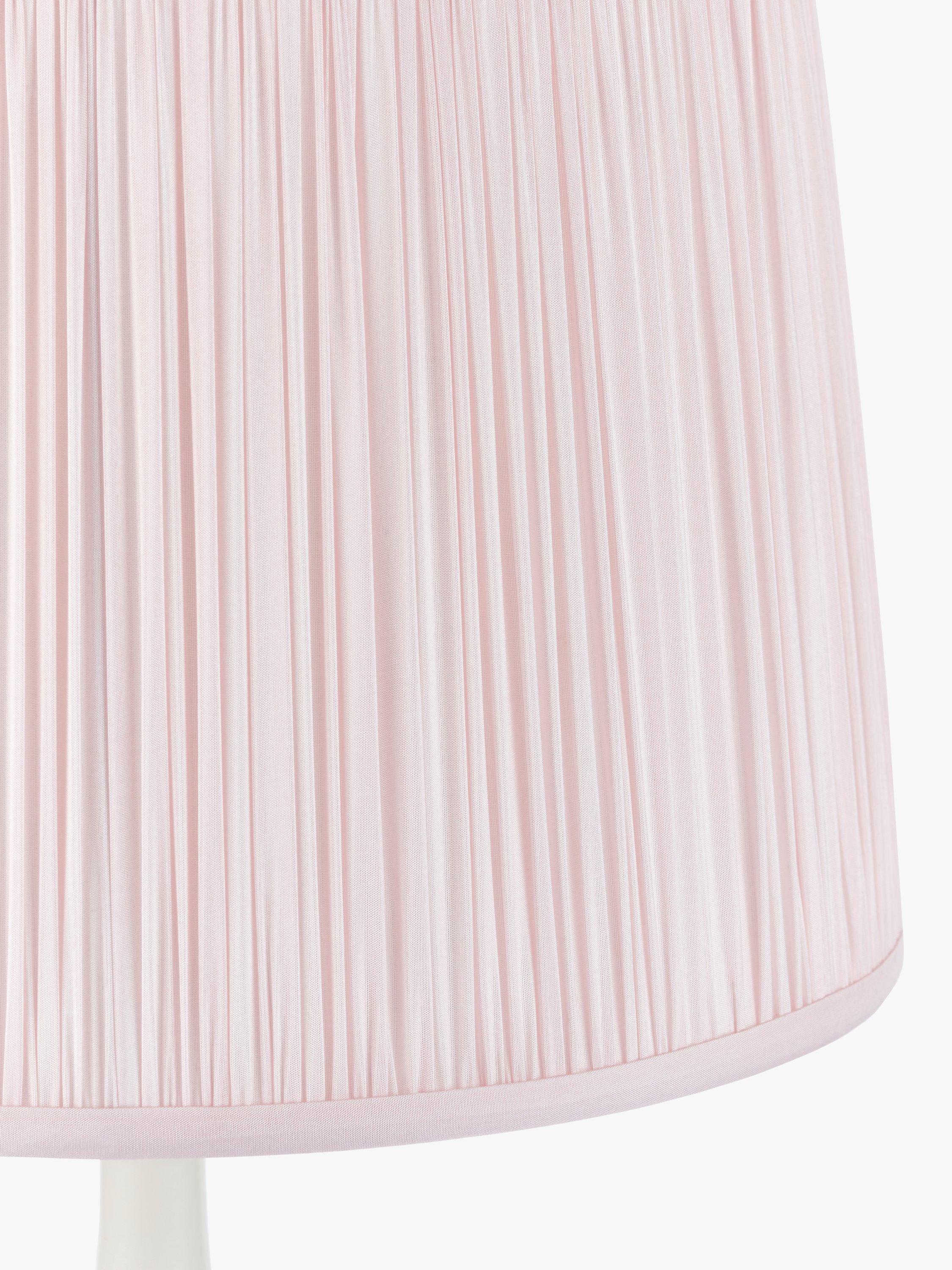 John Lewis Lymington Pleated Silk Tapered Lampshade Ash Rose
