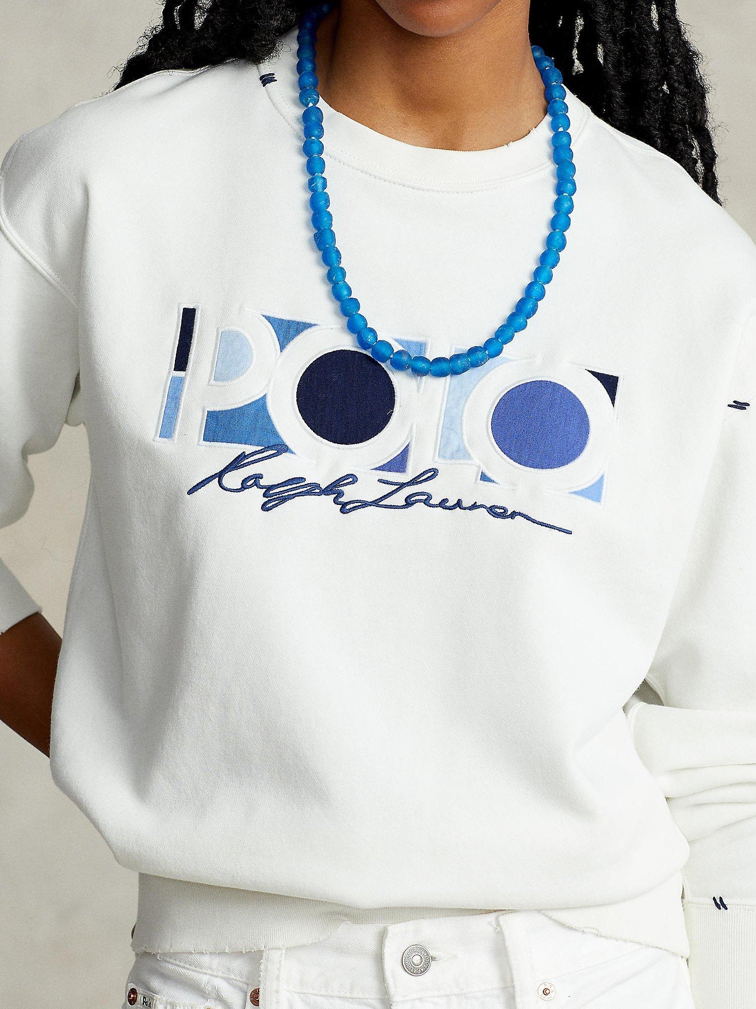 Product image 5 of 5, which shows Polo Ralph Lauren POLO Embroidery Sweatshirt, Deckwash White, XS