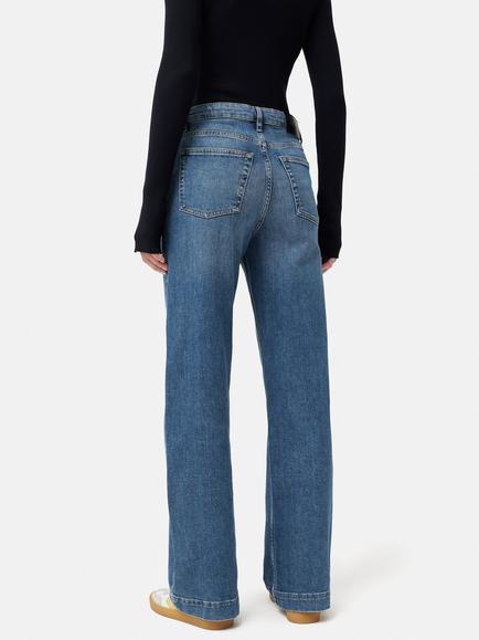 Jigsaw Balfour Wide Leg Jeans - view 2, Vintage Mid Blue